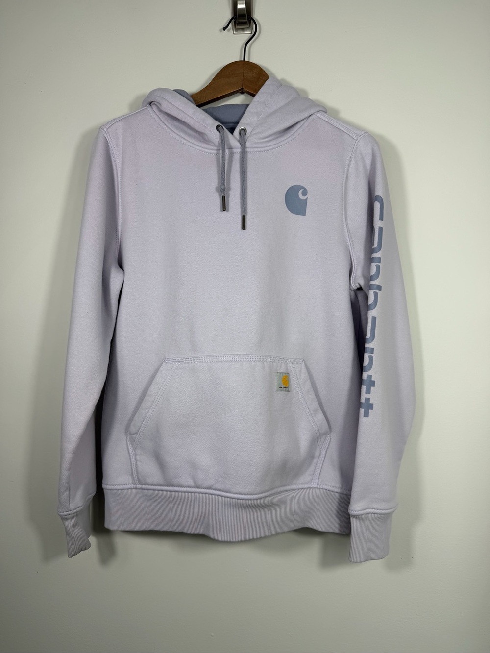 Carhartt Women’s Relaxed Fit Logo Hoodie Lavender Purple Size M 8-10